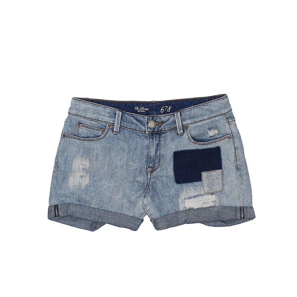 The Limited Low rise Denim patch shorts